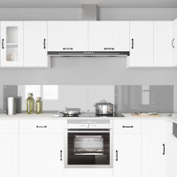 Produktbild för Köksskydd 2 pcs Ljusgrå 120 x 40 cm härdat glas