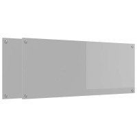 Produktbild för Köksskydd 2 pcs Ljusgrå 120 x 50 cm härdat glas