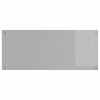 Produktbild för Köksskydd 2 pcs Ljusgrå 120 x 50 cm härdat glas