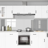 Produktbild för Köksskydd 2 pcs Ljusgrå 120 x 60 cm härdat glas
