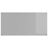 Produktbild för Köksskydd 2 pcs Ljusgrå 120 x 60 cm härdat glas