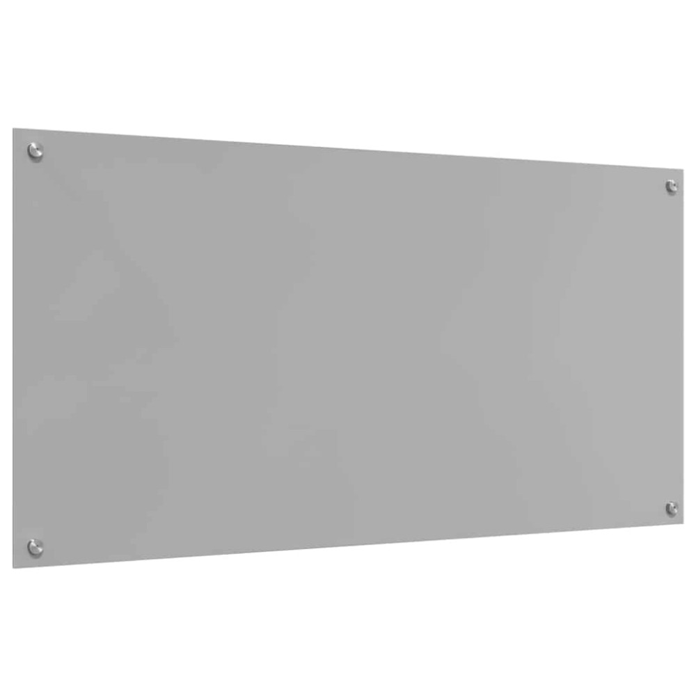 Produktbild för Köksskydd 2 pcs Ljusgrå 120 x 60 cm härdat glas