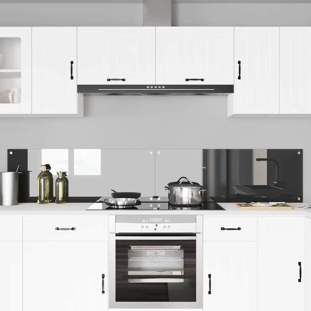 Produktbild för Köksskydd 2 pcs Mörkgrå 110 x 40 cm härdat glas