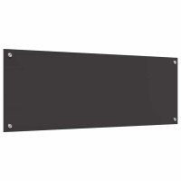 Produktbild för Köksskydd 2 pcs Mörkgrå 110 x 40 cm härdat glas