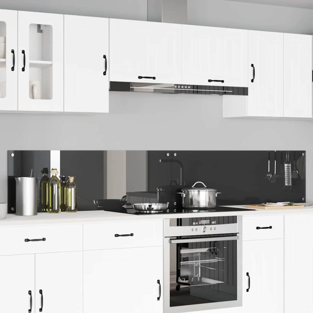 Produktbild för Köksskydd 2 pcs Mörkgrå 120 x 40 cm härdat glas