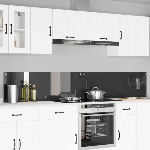 vidaXL Köksskydd 2 pcs Mörkgrå 120 x 40 cm härdat glas
