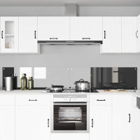 Produktbild för Köksskydd 2 pcs Mörkgrå 120 x 40 cm härdat glas