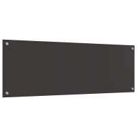 Produktbild för Köksskydd 2 pcs Mörkgrå 120 x 40 cm härdat glas
