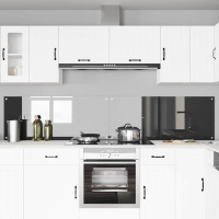 Produktbild för Köksskydd 2 pcs Mörkgrå 120 x 50 cm härdat glas
