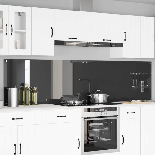 vidaXL Köksskydd 2 pcs Mörkgrå 120 x 60 cm härdat glas