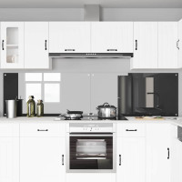 Produktbild för Köksskydd 2 pcs Mörkgrå 120 x 60 cm härdat glas