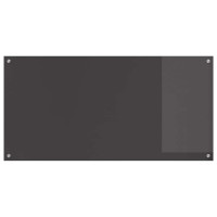 Produktbild för Köksskydd 2 pcs Mörkgrå 120 x 60 cm härdat glas