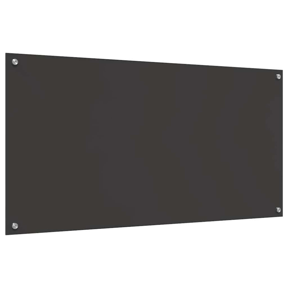Produktbild för Köksskydd 2 pcs Mörkgrå 120 x 60 cm härdat glas