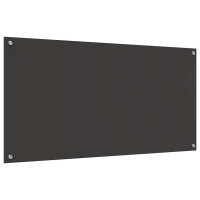 Produktbild för Köksskydd 2 pcs Mörkgrå 120 x 60 cm härdat glas