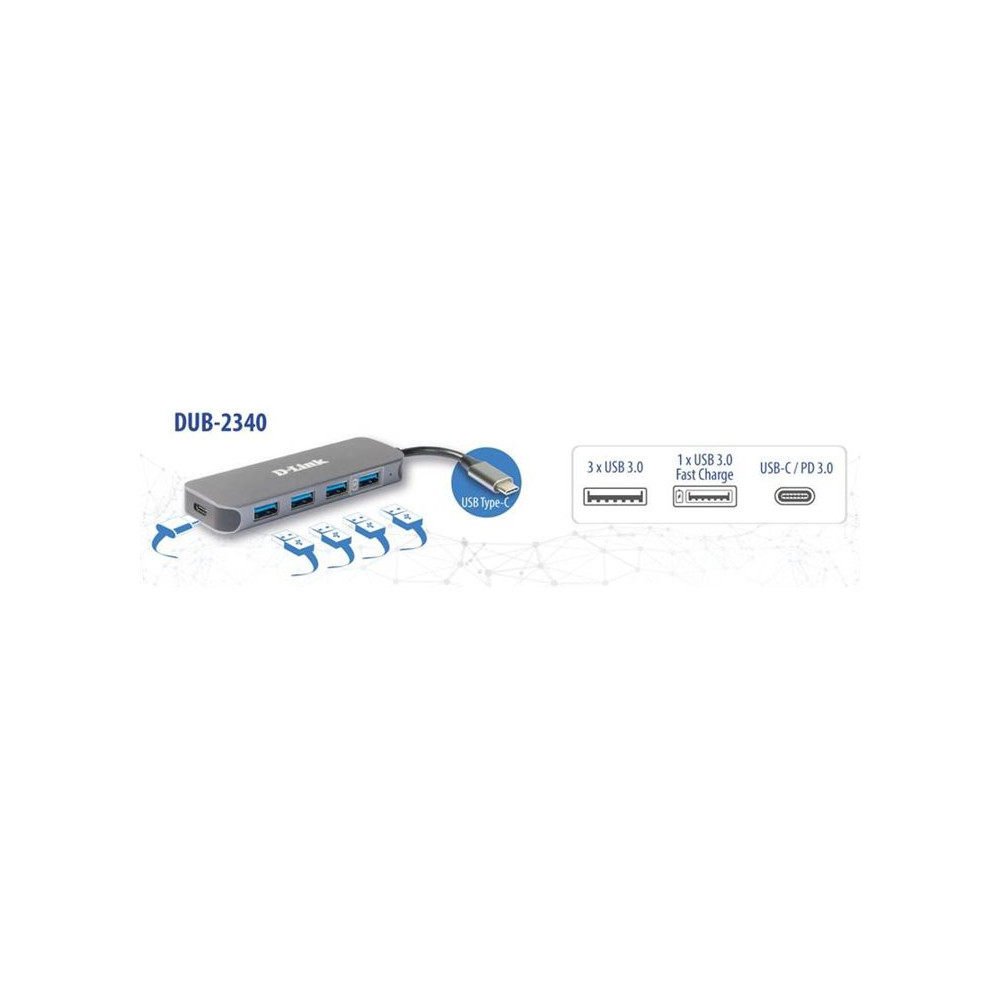Produktbild för D-Link DUB-2340 - hubb - 5 portar