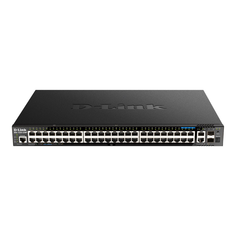 Produktbild för D-Link DGS 1520-52MP - switch - 52 portar - smart - rackmonterbar