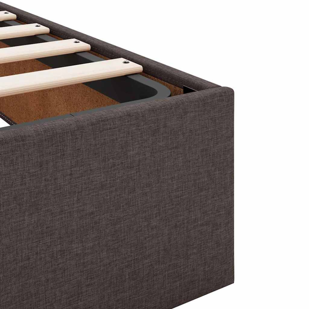 Produktbild för Sängram med madrass 2 pcs Tan tyg