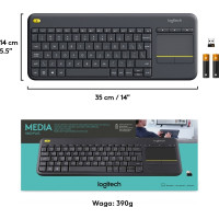 Produktbild för Logitech Wireless Touch Keyboard K400 Plus