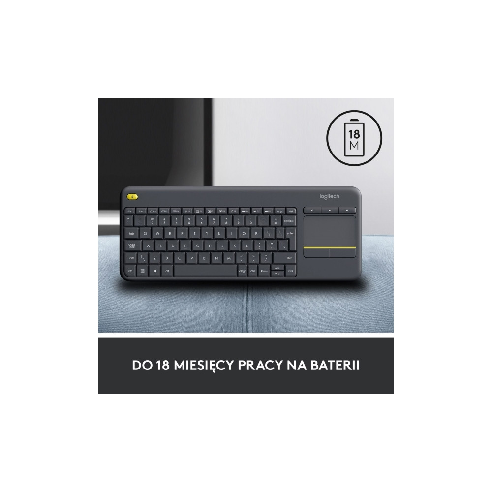 Produktbild för Logitech Wireless Touch Keyboard K400 Plus