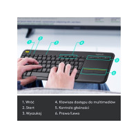 Produktbild för Logitech Wireless Touch Keyboard K400 Plus