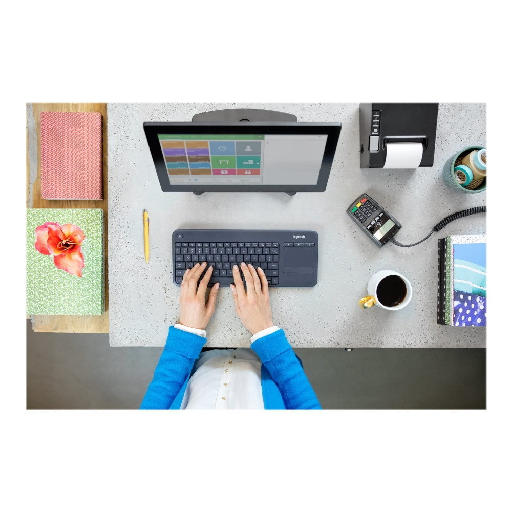 Produktbild för Logitech Wireless Touch Keyboard K400 Plus