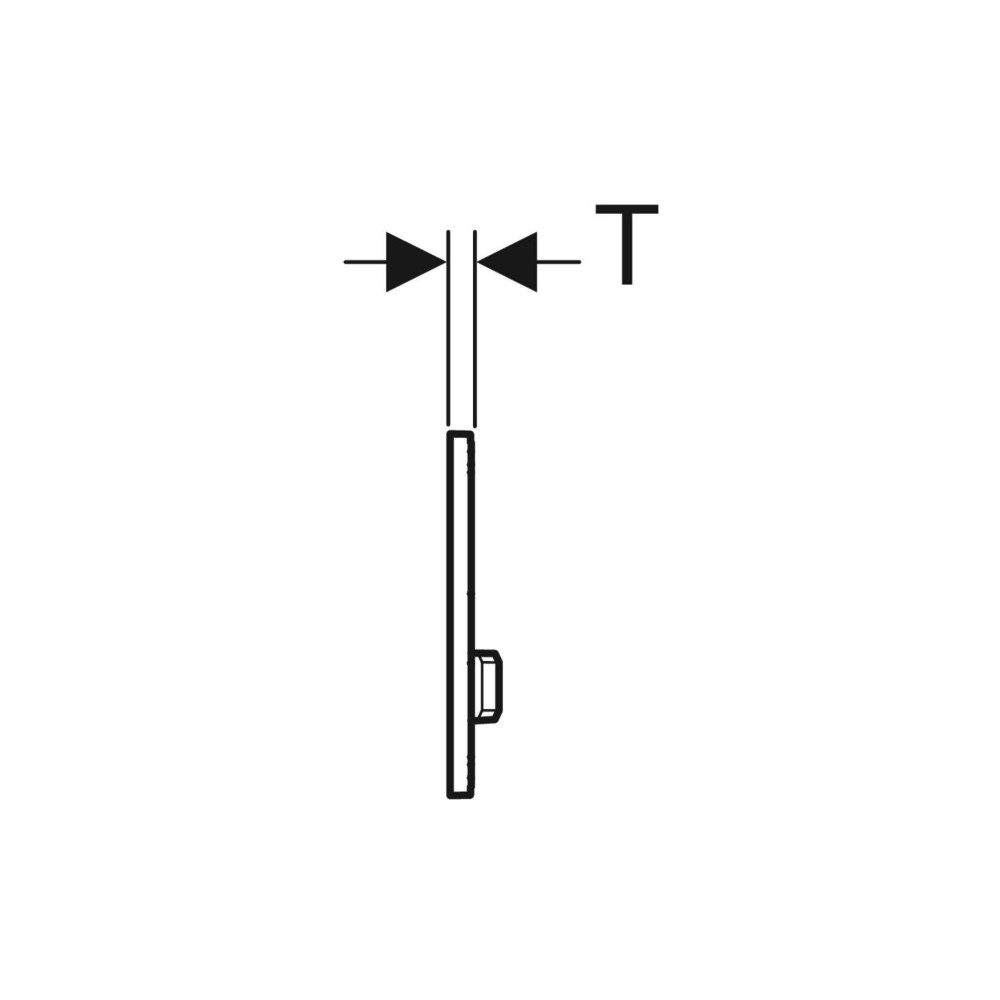 Produktbild för Geberit 115.788.21.2, Spolplatta, Krom, Geberit, 246 mm, 12...