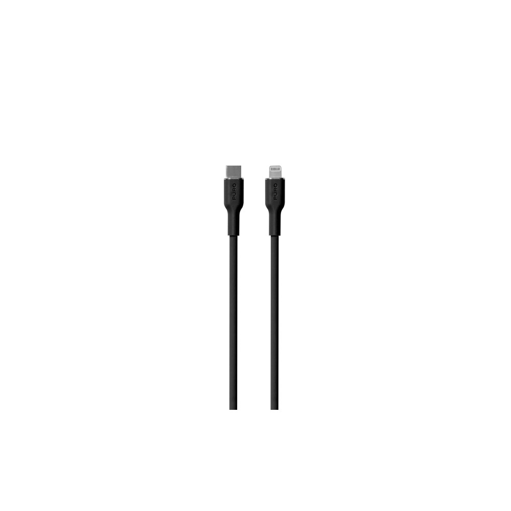 Produktbild för PURO PUCAPLTUSBCICONBLK, 1,5 m, USB C, Lightning, Hankopplin...