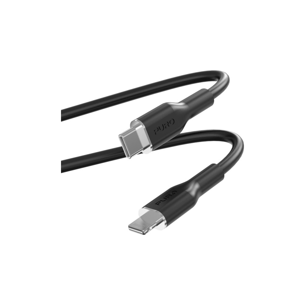 Produktbild för PURO PUCAPLTUSBCICONBLK, 1,5 m, USB C, Lightning, Hankopplin...