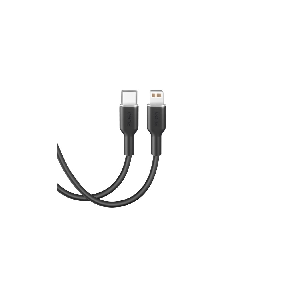 Produktbild för PURO PUCAPLTUSBCICONBLK, 1,5 m, USB C, Lightning, Hankopplin...