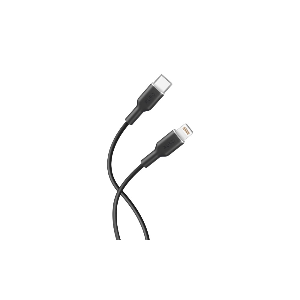 Produktbild för PURO PUCAPLTUSBCICONBLK, 1,5 m, USB C, Lightning, Hankopplin...