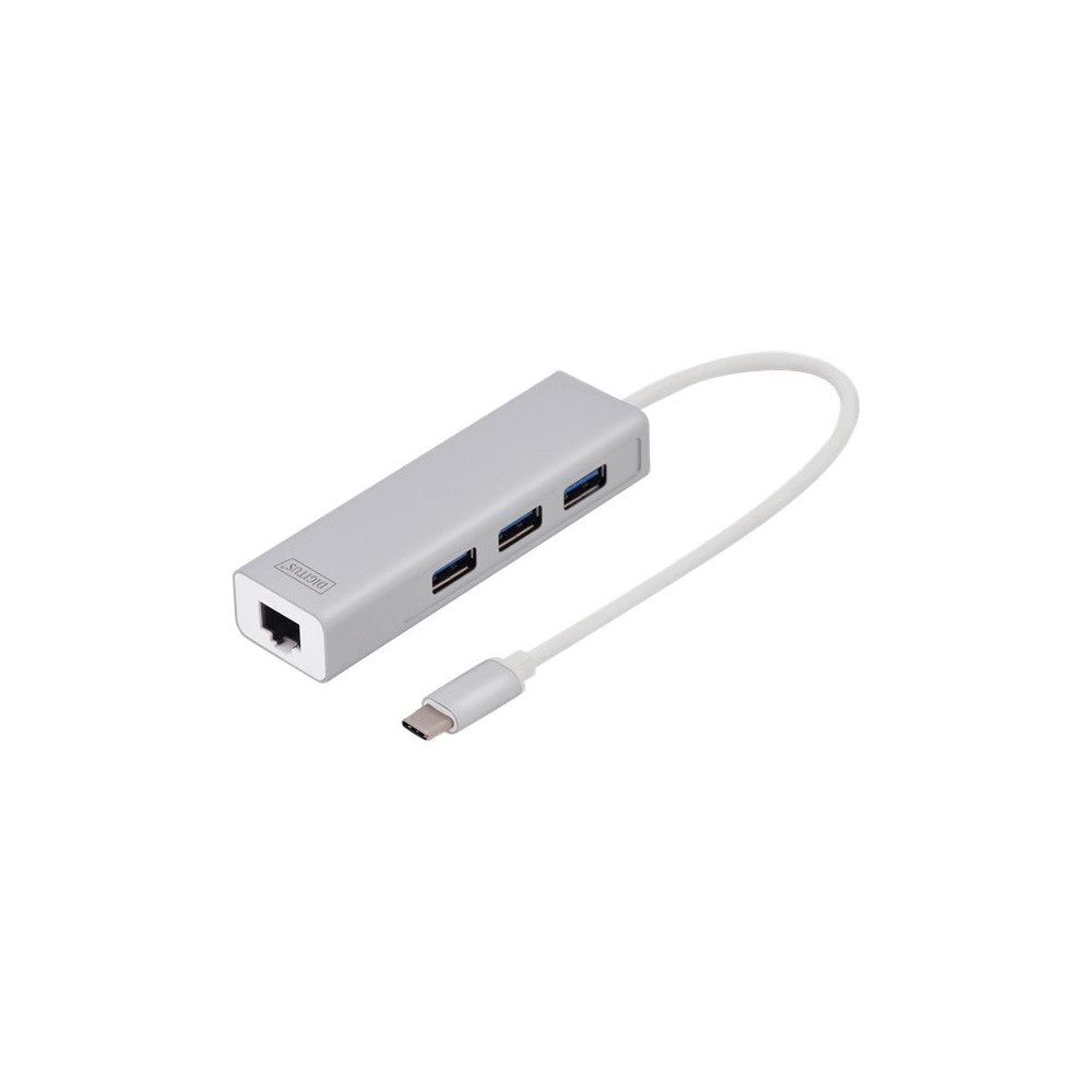Produktbild för DIGITUS - dockningsstation - USB-C - 1GbE