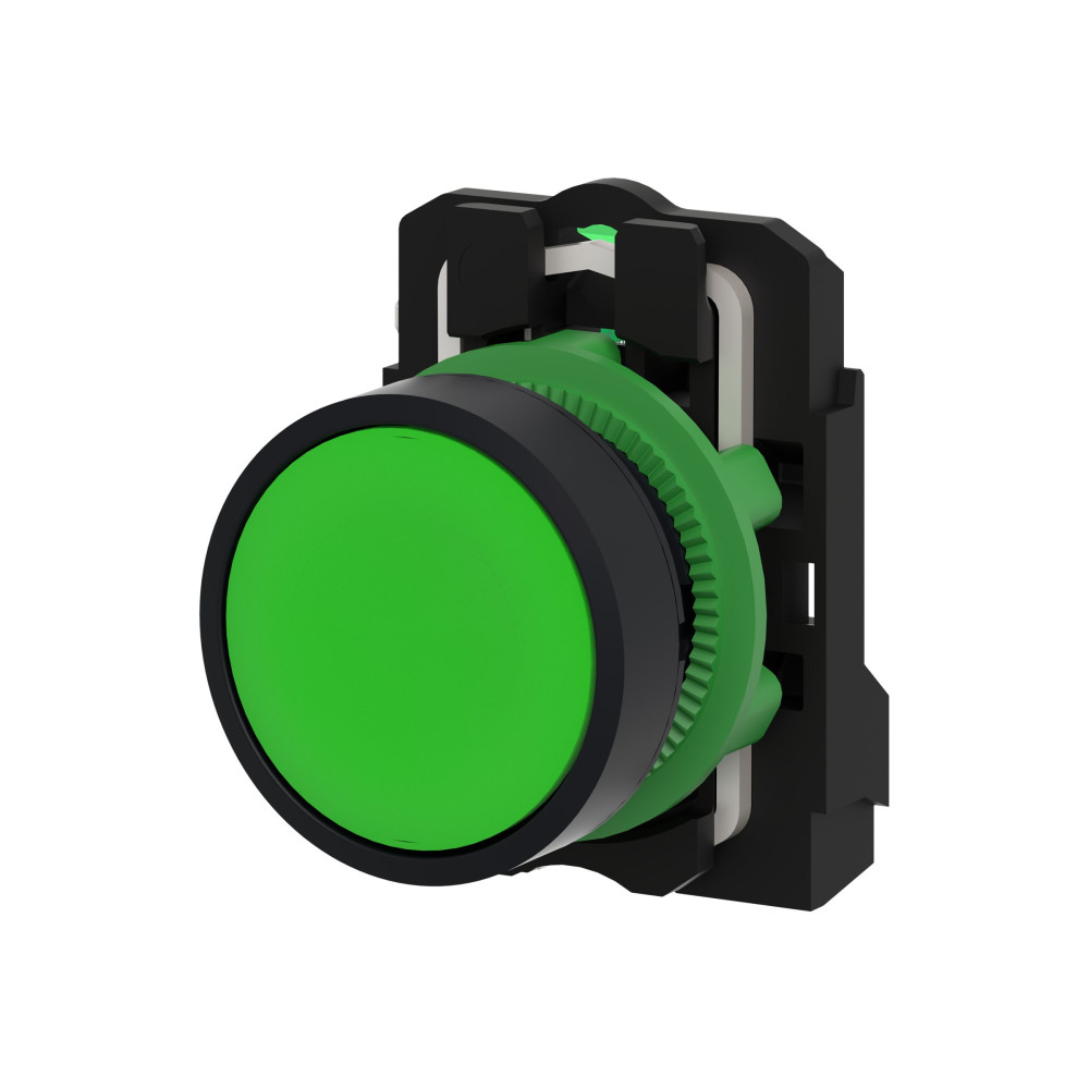 Produktbild för Schneider Harmony ZB5RTA3 - tryckknapp - ZigBee, 802.15.4 - grön, mörkgrå