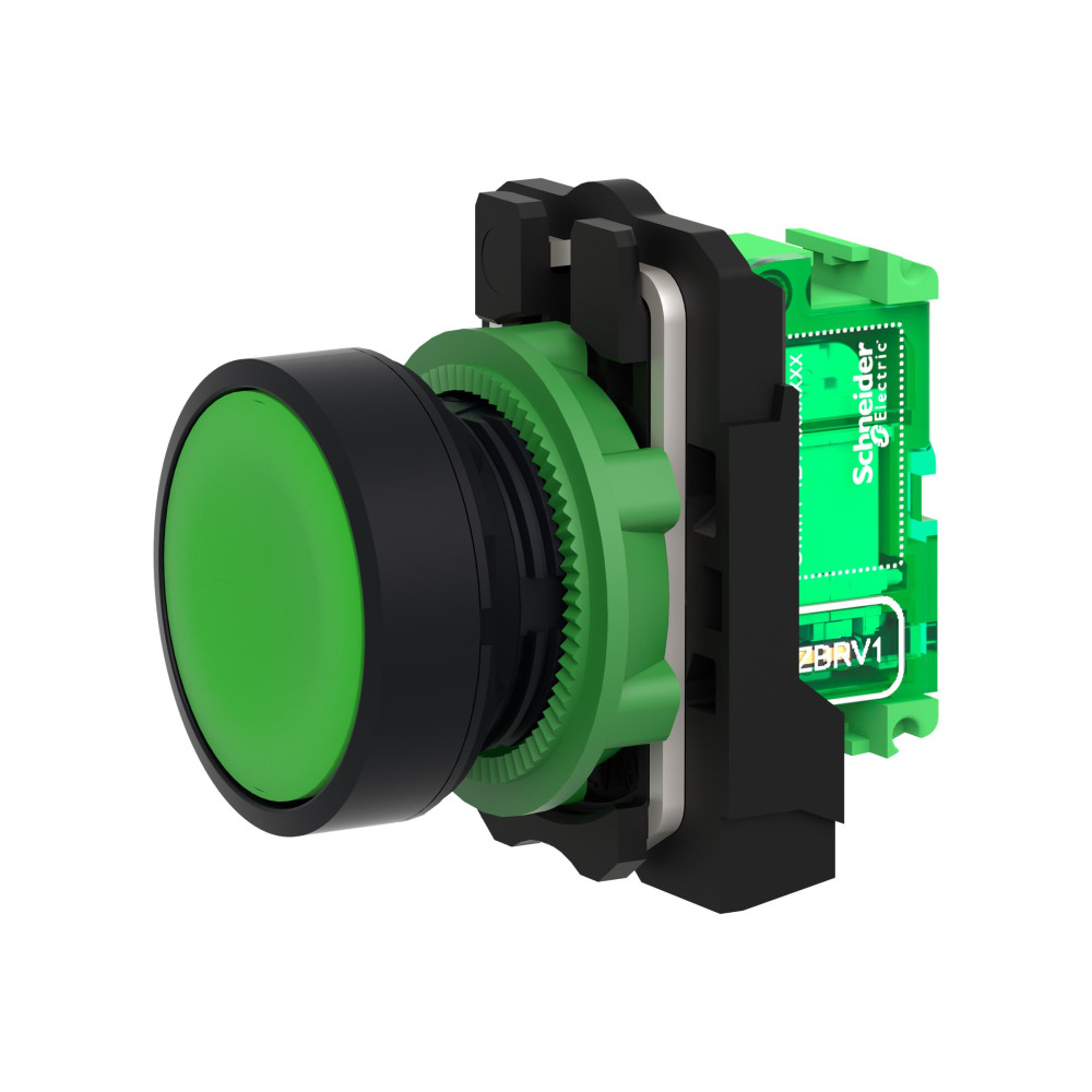 Produktbild för Schneider Harmony ZB5RTA3 - tryckknapp - ZigBee, 802.15.4 - grön, mörkgrå