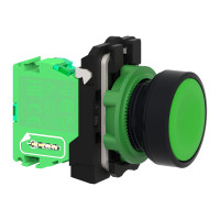 Produktbild för Schneider Harmony ZB5RTA3 - tryckknapp - ZigBee, 802.15.4 - grön, mörkgrå