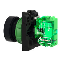 Produktbild för Schneider Harmony ZB5RTA3 - tryckknapp - ZigBee, 802.15.4 - grön, mörkgrå