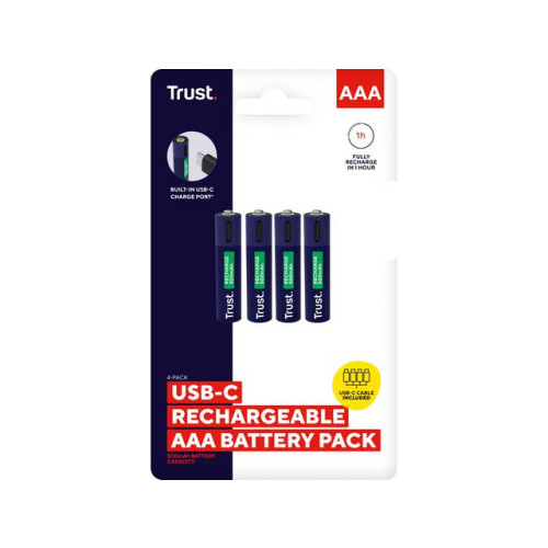 Trust Batteri Laddbar TRUST AAA USB-C 4/fp