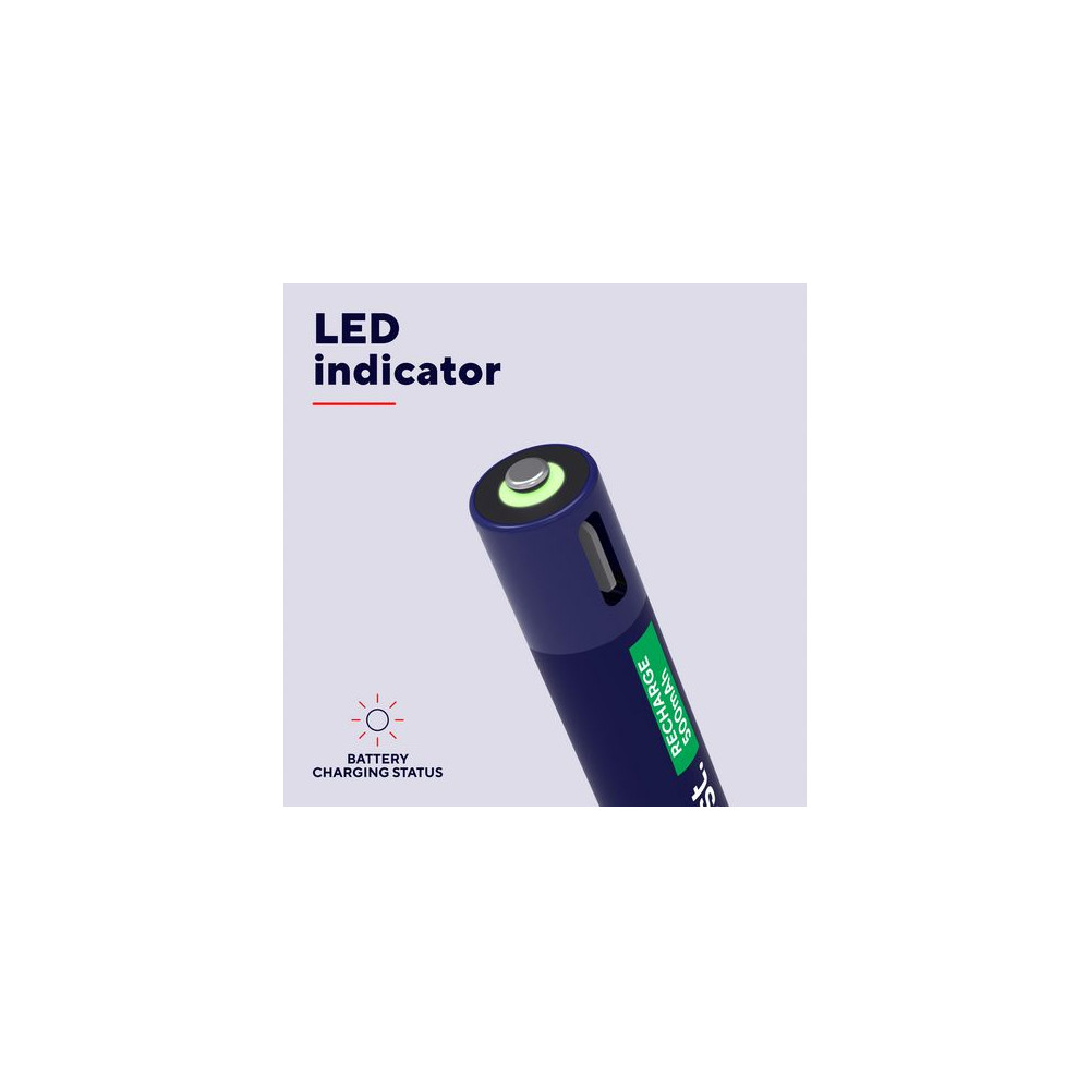 Produktbild för Batteri Laddbar TRUST AAA USB-C 4/fp