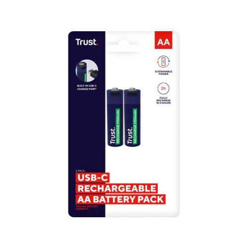 Trust Batteri Laddbar TRUST AA USB-C 2/fp