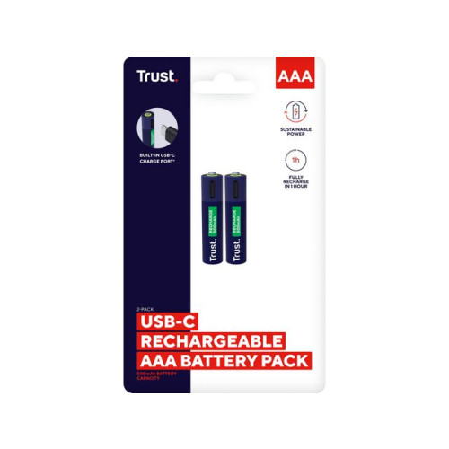 Trust Batteri Laddbar TRUST AAA USB-C 2/fp