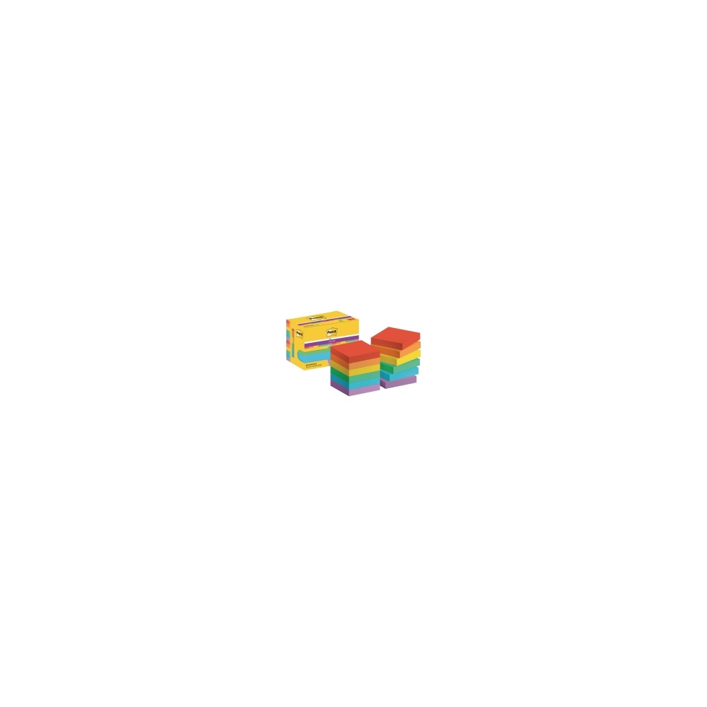 Produktbild för Post-It Sticky Notes Playful, 47,6 x 47,6 mm, pakke a 12 stk