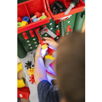 Produktbild för Ledlenser Kidbeam4 - ficklampa - LED - blått/grönt/rött/vitt ljus - 6000-6500 K - röd