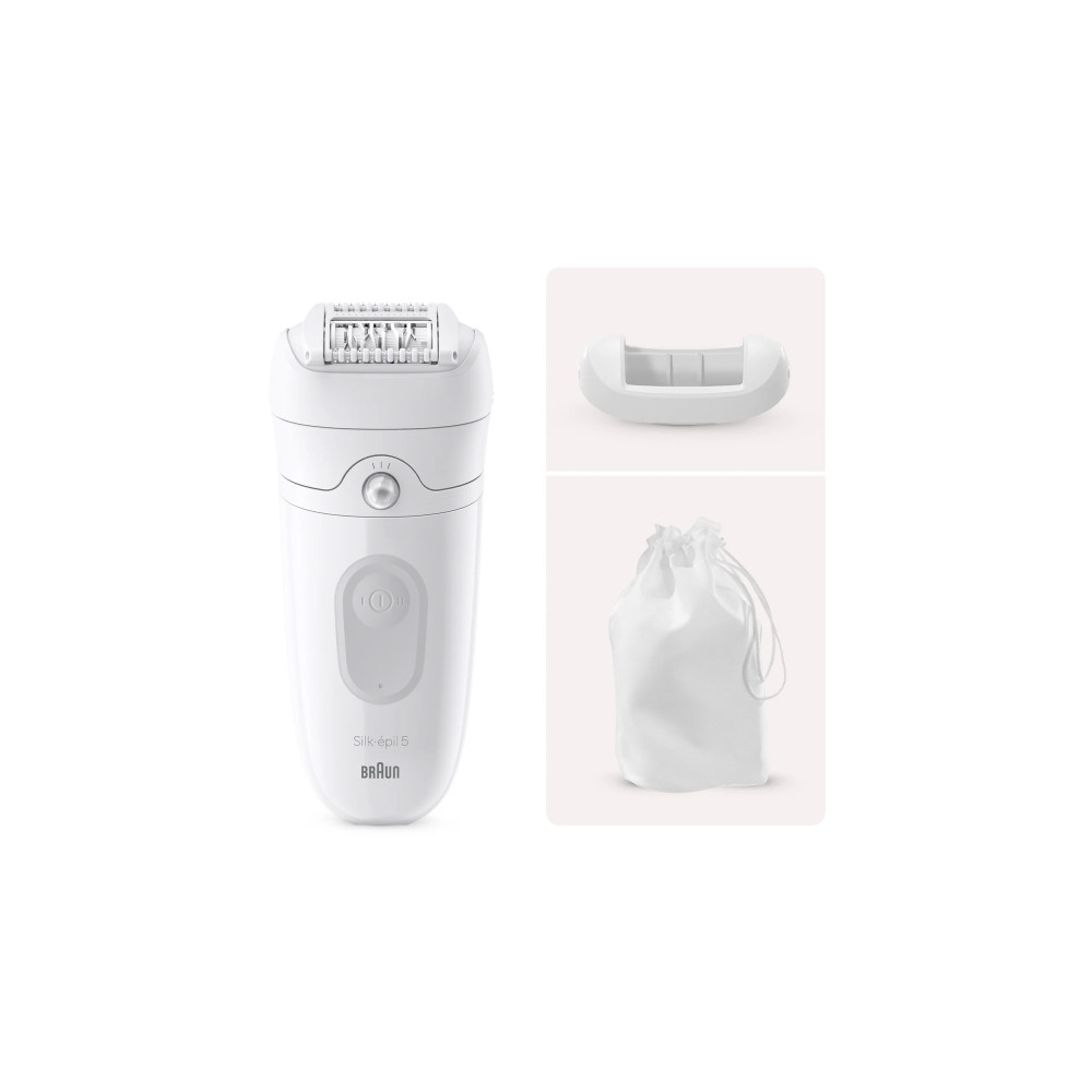 Produktbild för Braun Silk-épil 5 5-011, vit, MicroGrip, Tyskland, 0,5 mm, b...