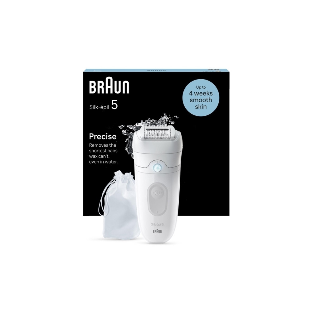 Produktbild för Braun Silk-épil 5 5-011, vit, MicroGrip, Tyskland, 0,5 mm, b...