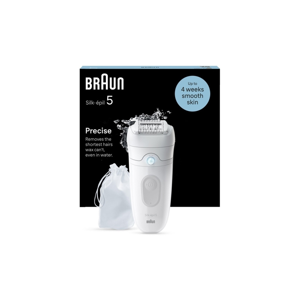 Produktbild för Braun Silk-épil 5 5-011, vit, MicroGrip, Tyskland, 0,5 mm, b...
