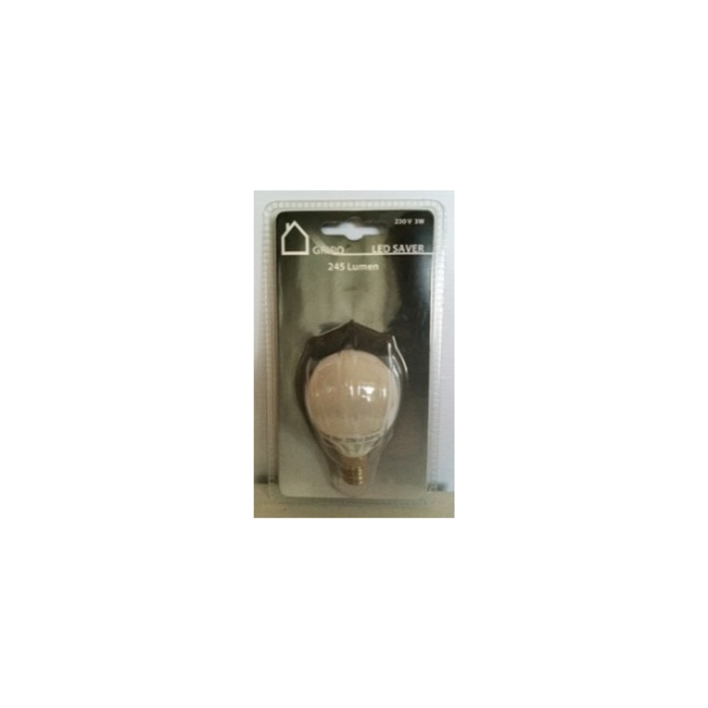 Produktbild för GRIPO LED pære plast E14 230V/3W/P45 /245Lm
