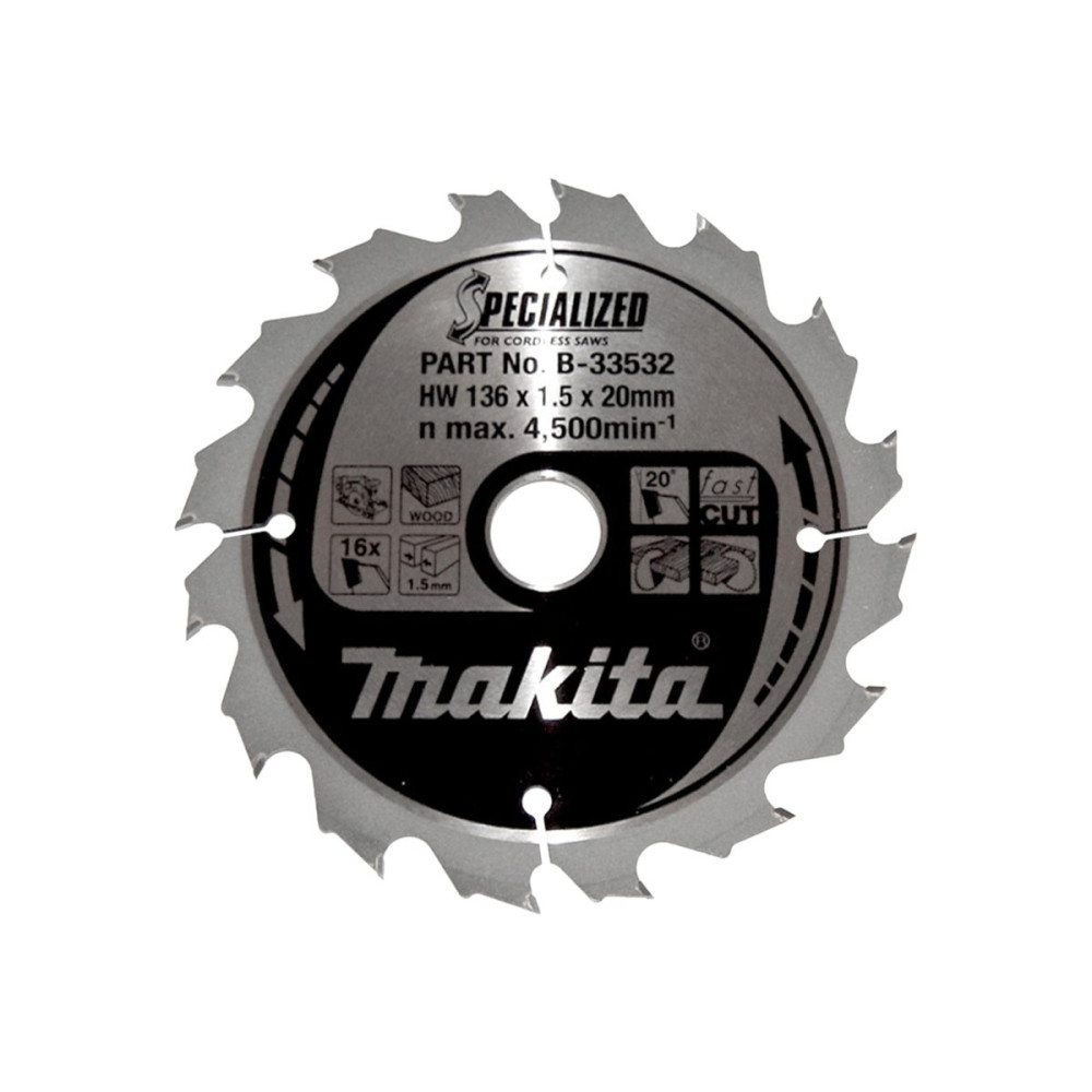 Produktbild för Makita Specialized cirkelsågblad - för trä