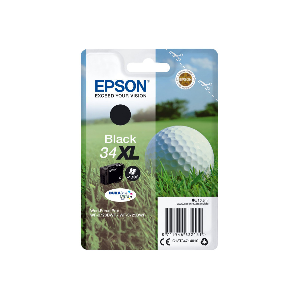 Produktbild för Epson 34XL - XL - svart - original - bläckpatron