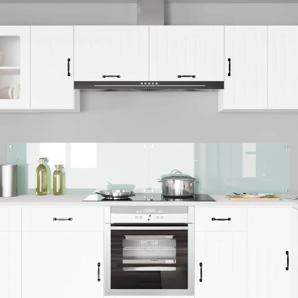 Produktbild för Köksskydd 2 pcs Vit 110 x 40 cm härdat glas