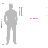 Produktbild för Köksskydd 2 pcs Vit 110 x 40 cm härdat glas