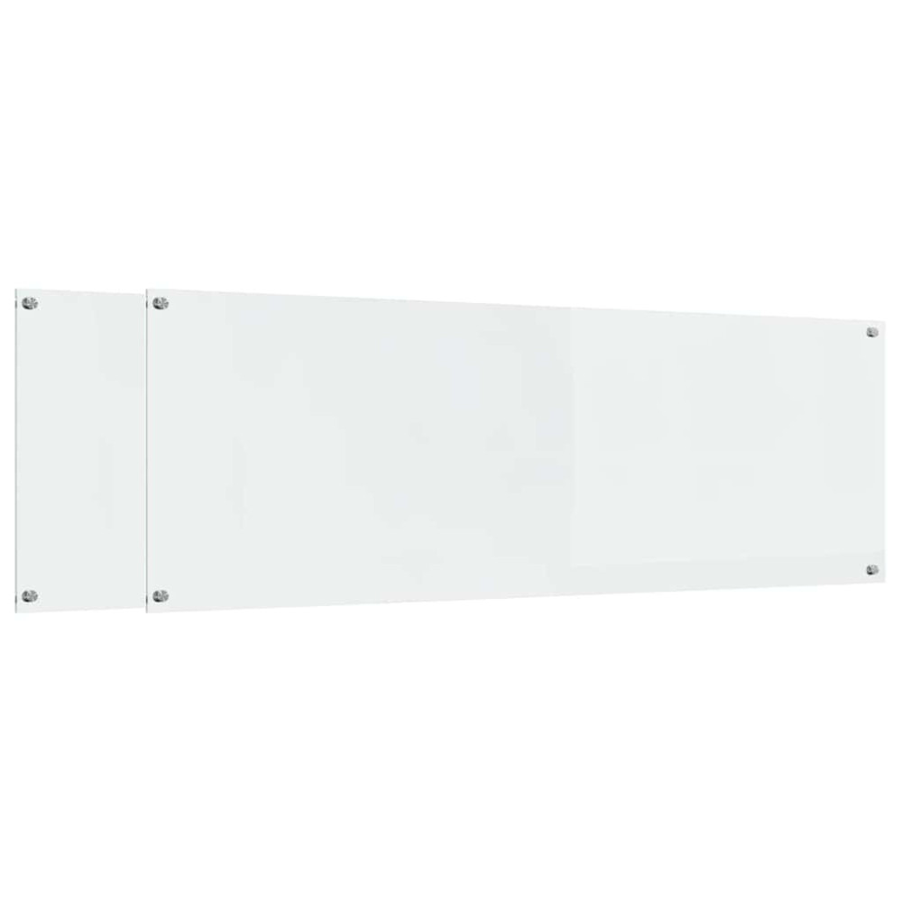 Produktbild för Köksskydd 2 pcs Transparent 120 x 40 cm härdat glas